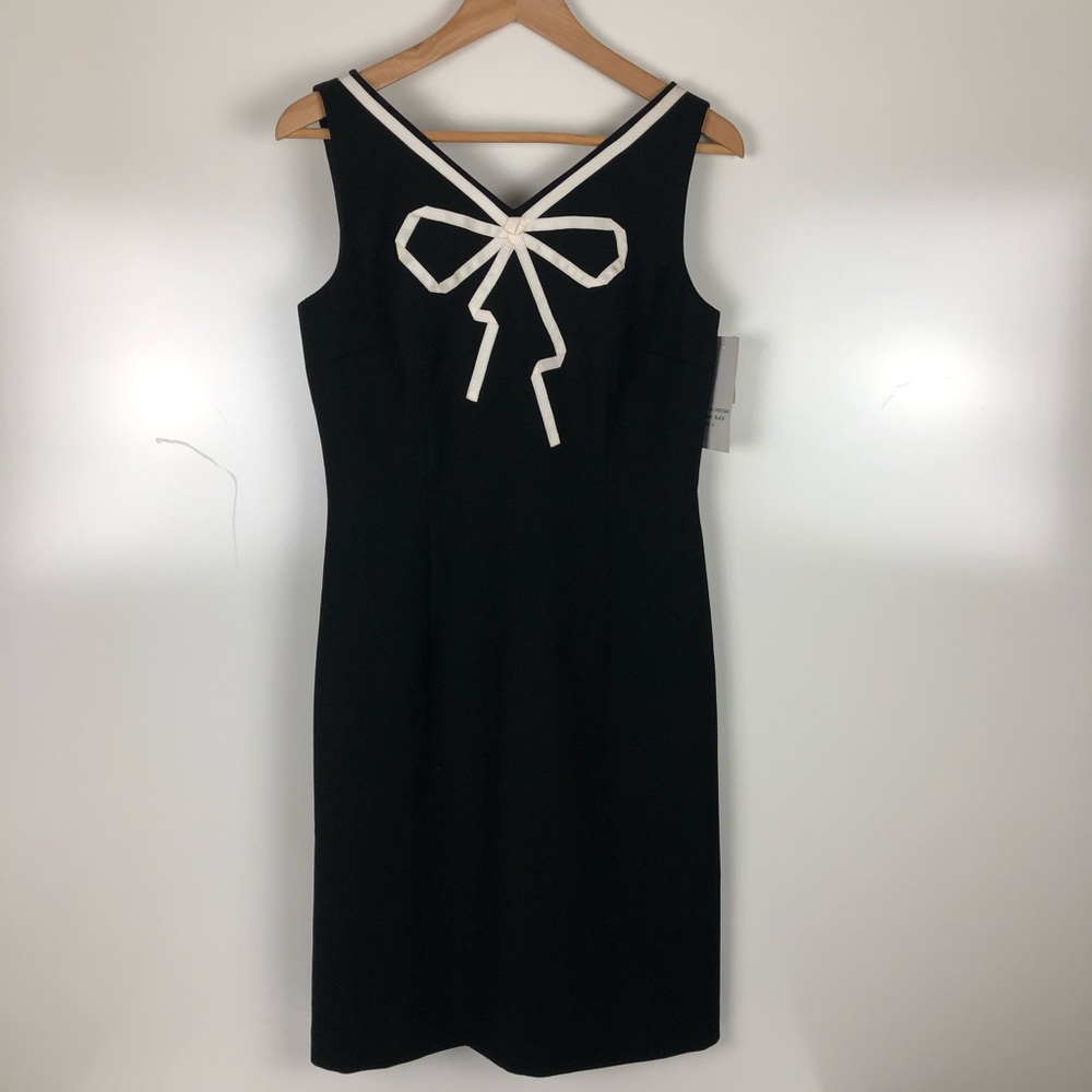 David Meister bow front sheath dress Size 6
